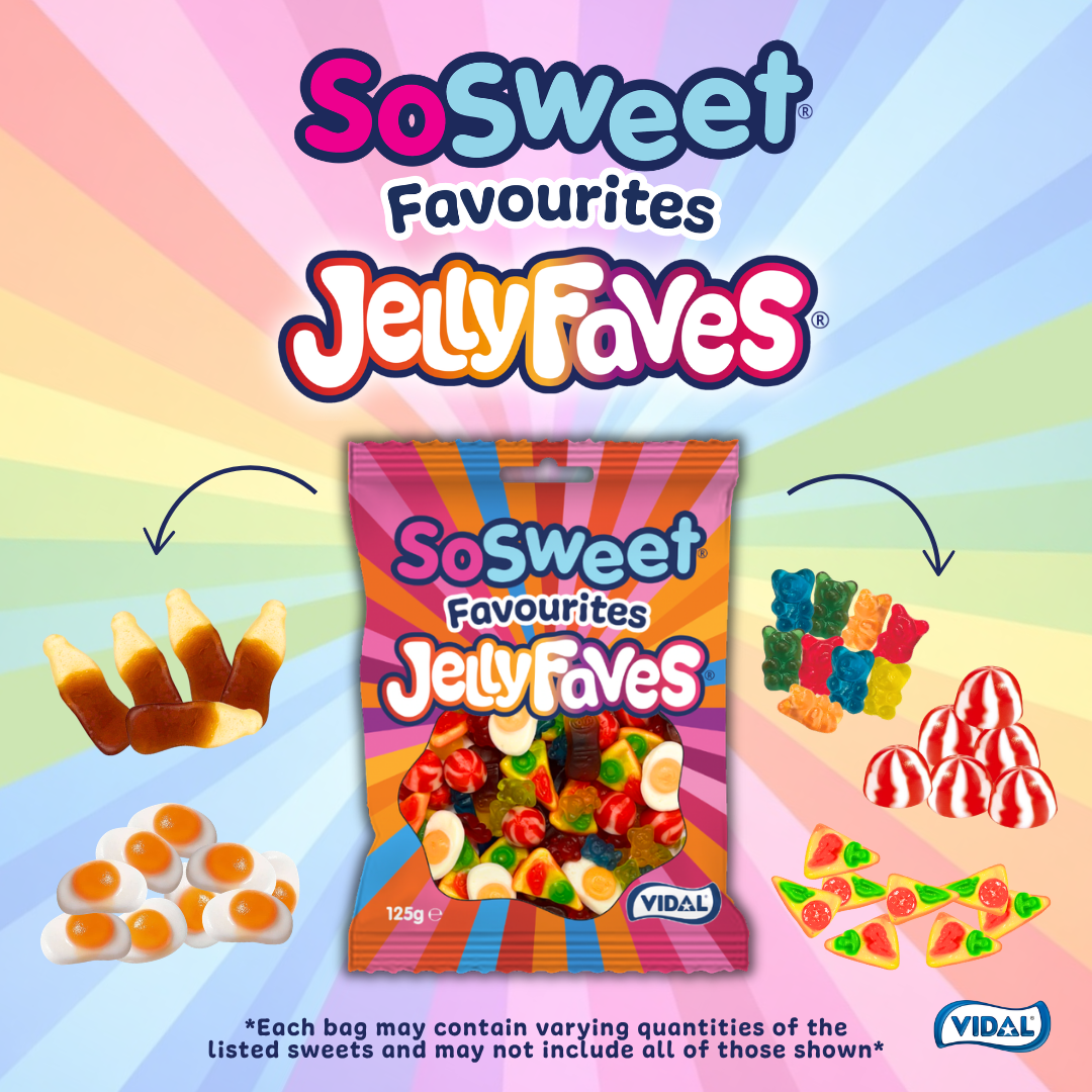 SoSweet Jelly Faves 125g Peg Bag