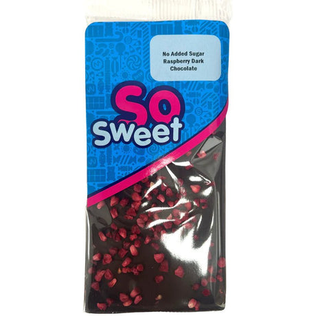 SoSweet Sugar Free Dark Chocolate Raspberry Bar (80g)