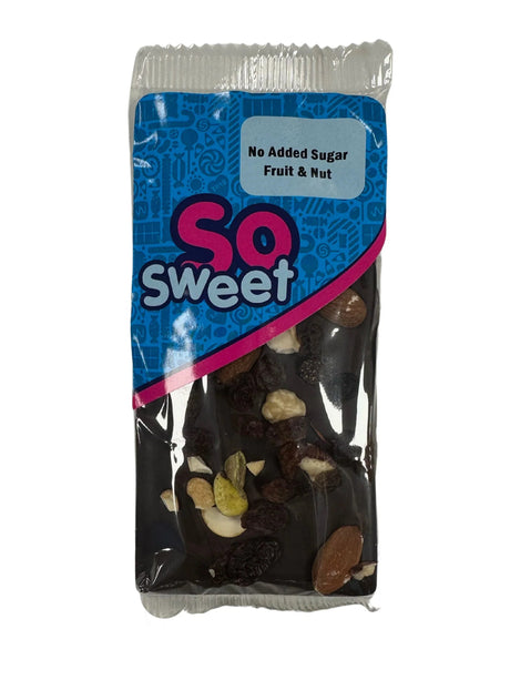 SoSweet Sugar Free Fruit & Nut Dark Chocolate Bar (80g)