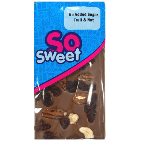 SoSweet Sugar Free Fruit & Nut Milk Chocolate Bar (80g)