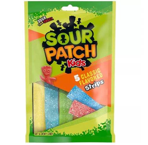 Sour Patch Kids Assorted Strips Peg Bag 99g USA