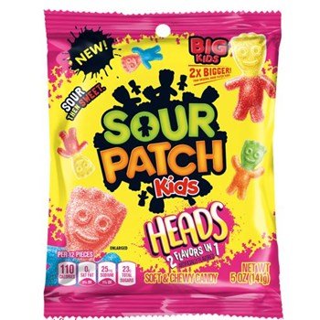 Sour Patch Kids Peg Bag Big Heads (141g)