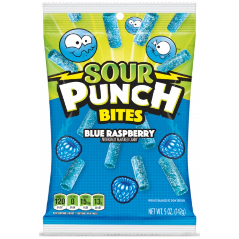 Sour Punch Blue Raspberry Bites Peg Bag (142g)