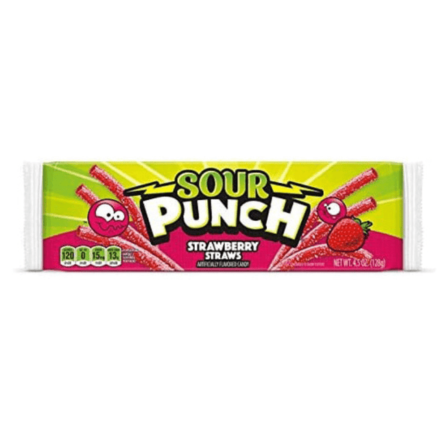 Sour Punch Straws Strawberry (128g)