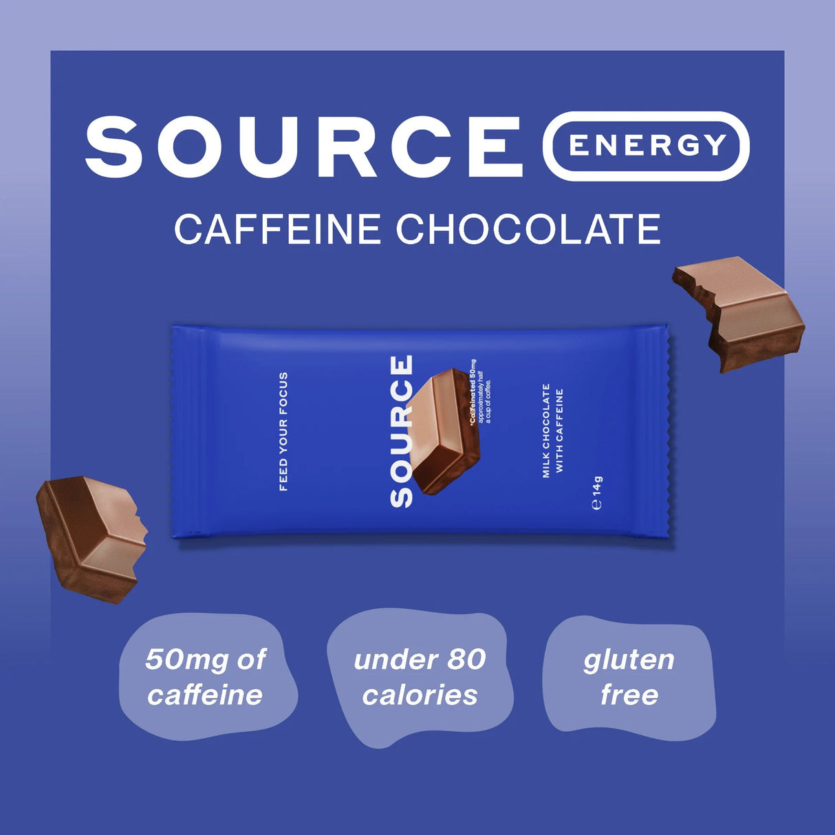 Source Milk Chocolate with Caffeine (14g)
