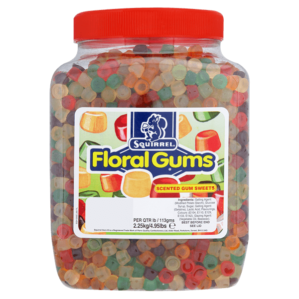 Squirrel Floral Gums Jar