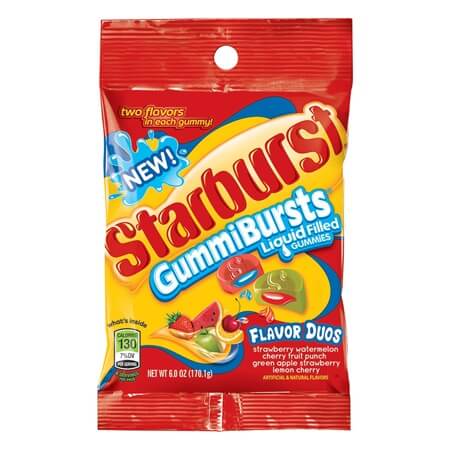 Starburst Gummies Bursts Duo's Peg Bag (170g)