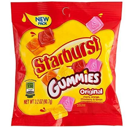 Starburst Gummies Original Peg Bag (91g)