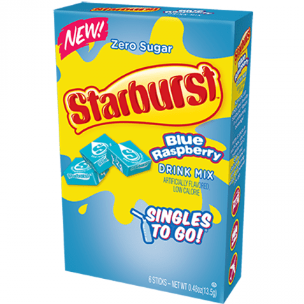 Starburst Zero Sugar Blue Raspberry Singles to Go (6 pack)
