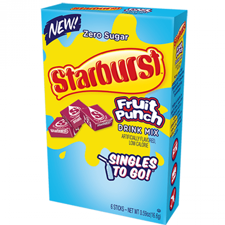 Starburst Zero Sugar Fruit Punch Singles to Go (6 pack)