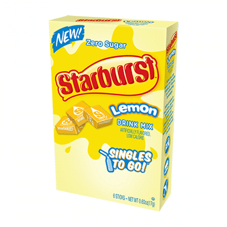 Starburst Zero Sugar Lemon Singles to Go (6 Pack)