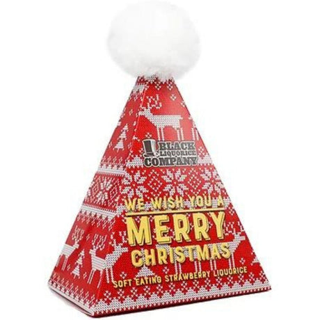 Strawberry Liquorice Christmas Bobble Hat Gift Box (150g)