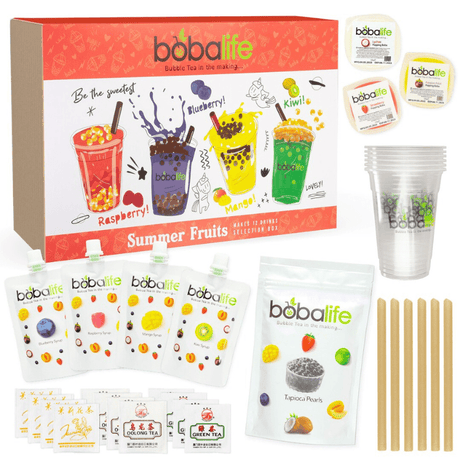 Summer Fruits Popping Boba Tea Gift Set - 12 Drinks