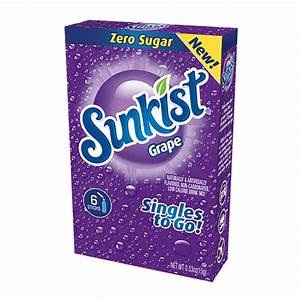 Sunkist Singles To Go Zero Sugar Grape (6 Pack)