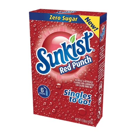 Sunkist Singles To Go Zero Sugar Red Punch (6 Pack)