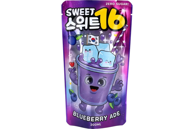 Sweet16 Blueberry Ade Zero Sugar Pouch 200ml (KOREA)