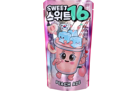 Sweet16 Peach Ade Zero Sugar Pouch 200ml (KOREA)