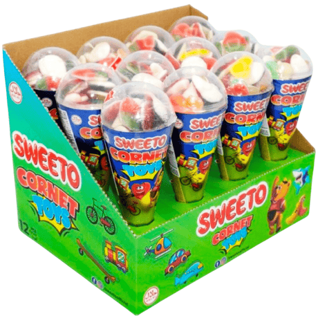 Sweeto Cornet with Sweets and Toys (Case of 12)