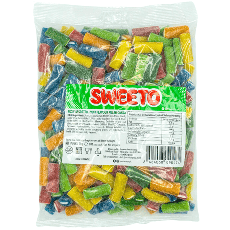 Sweeto Fizzy Assorted Fruit Filled Pencils (1kg)