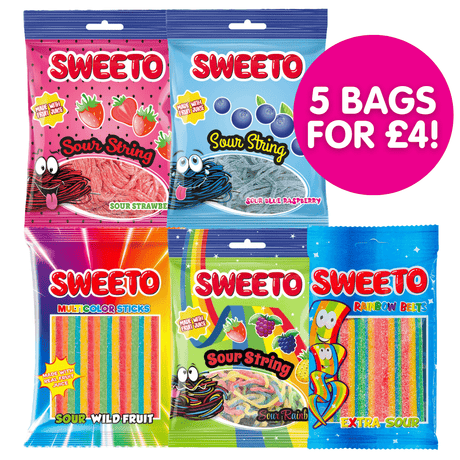 Sweeto Fizzy Belts & String Bags (5 for £4!)