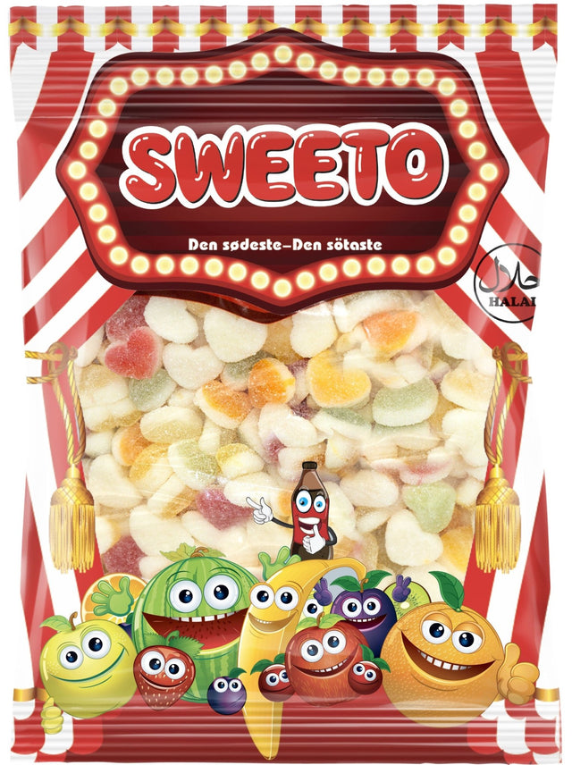 Sweeto Fizzy Heart Mix (1kg)