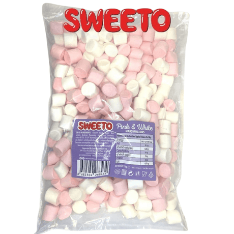 Sweeto Marshmallows Bulk Pink & White (1kg)