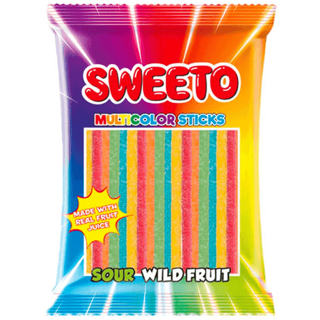 Sweeto Multicolour Sticks Sour Wild Fruit (80g)