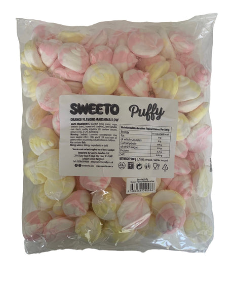 Sweeto Puffy Marshmallows Orange Flavour (800g)