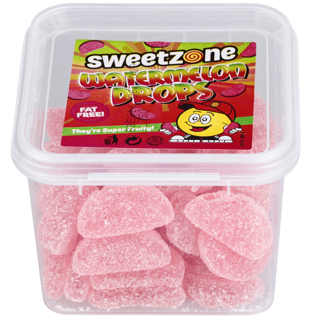 Sweetzone Watermelon Drops Mini Tub 170g – SoSweet