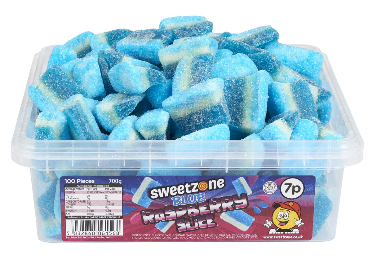 Sweetzone Blue Raspberry Slices Tub 700g – SoSweet