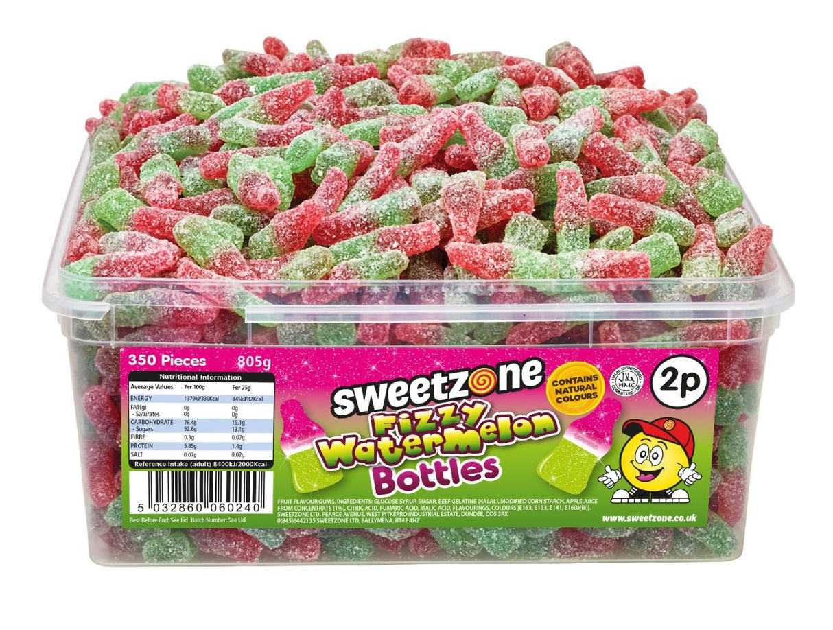 Sweetzone Tub Fizzy Watermelon Bottles (805g)