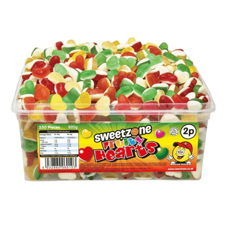 Sweetzone Tub Fruity Hearts (805g)