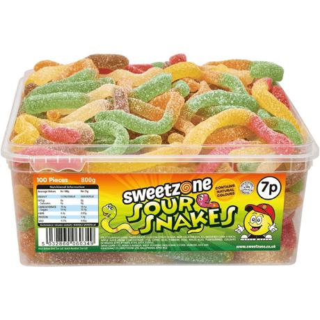 Sweetzone Tub Sour Snakes (800g)