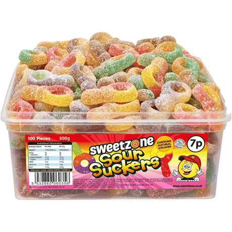 Sweetzone Tub Sour Suckers (800g)