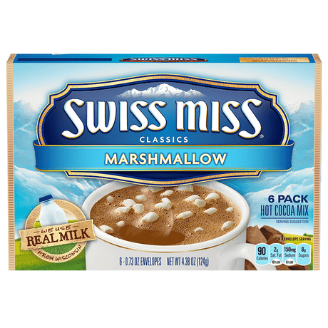 Swiss Miss Marshmallows Cocoa Drink Mix 6 Pack (124g)