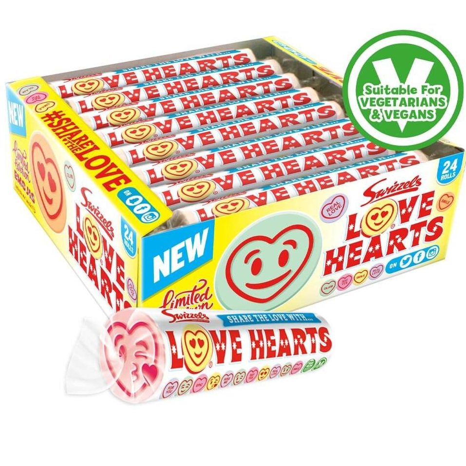 Swizzels Giant Love Hearts (Box of 24)