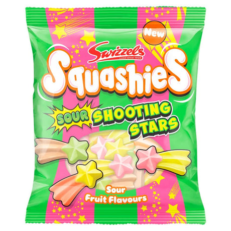 Swizzels Squashies Sour Shooting Stars Peg Bag 100g