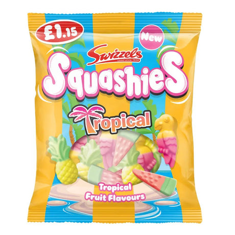 Swizzels Squashies Tropical Peg Bag 100g PMP £1.15