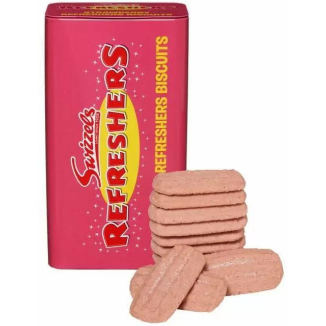 Swizzels Strawberry Refreshers Biscuits Gift Tin (130g)