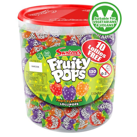 Swizzels Tub Fruity Pops (130pcs)