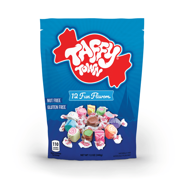 Taffy Town Assorted Classics Salt Water Taffy Pouch 340g USA
