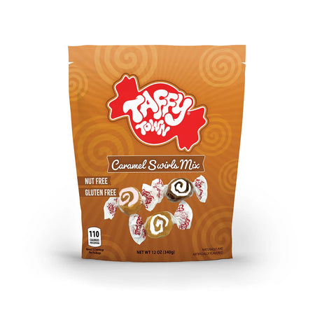 Taffy Town Caramel Swirls Salt Water Taffy Pouch 340g USA