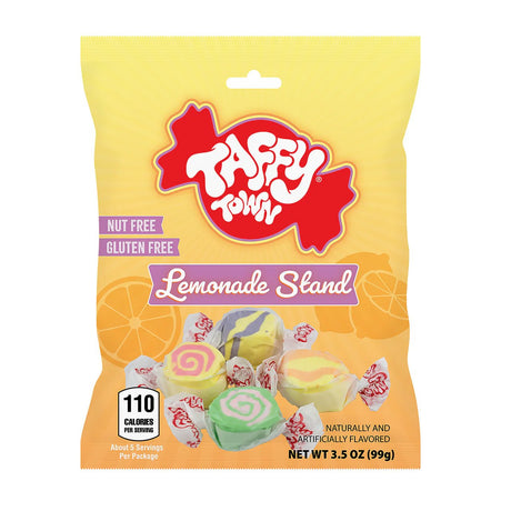 Taffy Town Lemonade Stand Salt Water Taffy Peg Bag 99g USA