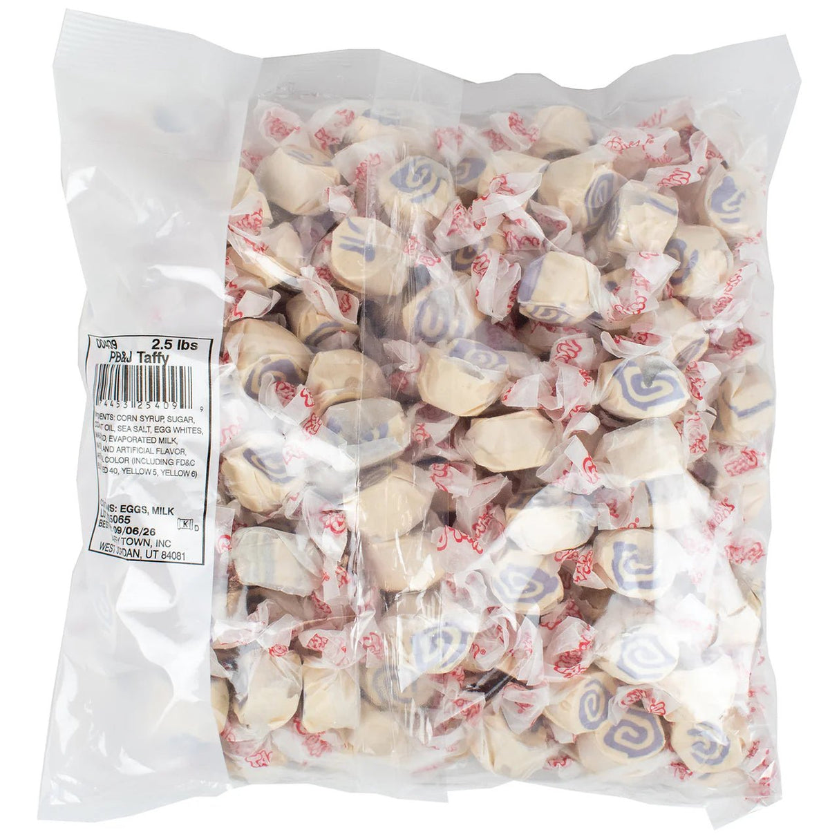 Taffy Town Peanut Butter & Jelly Salt Water Taffy Bulk Bag 1.13kg