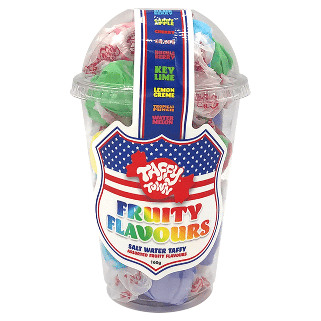 Taffy Town Salt Water Taffy Cup Fruity Flavours (182g)