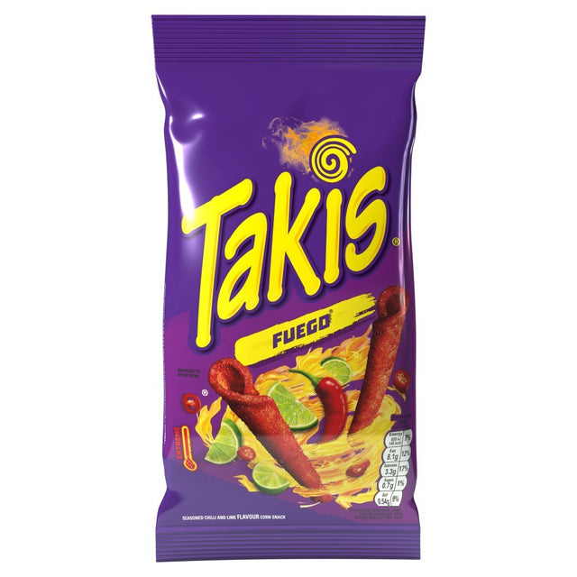 Takis Fuego Chilli & Lime Bag 100g