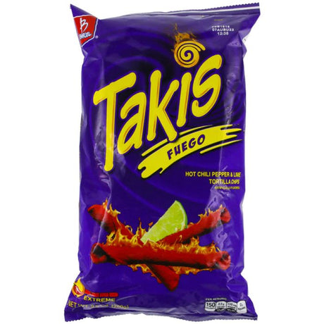 Takis Fuego Hot Chili Pepper & Lime Tortilla Chips (280g) (Best Before 10/23)
