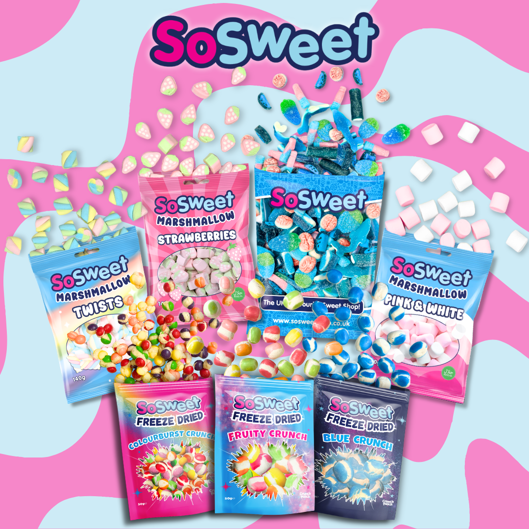 The SoSweet Blue Sweet Mix 1kg, Freeze Dried & Mallows Bundle