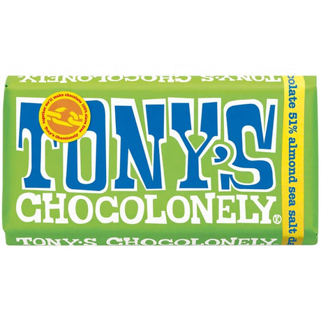 Tony's Chocolonely Dark Chocolate, Almond and Sea Salt Bar (180g)