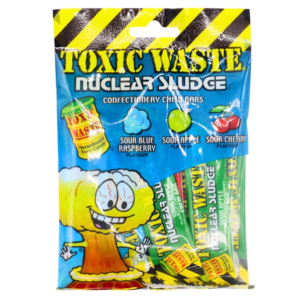 Toxic Waste Nucleur Sludge Mini Chew Bars Peg Bag 80g